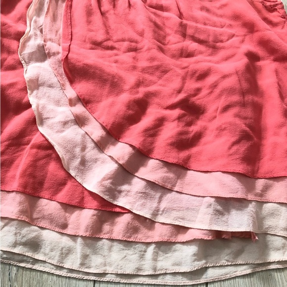 Witchery 100% Pure Silk Faux Wrap Top in Coral Pink Size 10 - Picture 4 of 9